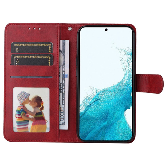 Klopové pouzdro pro Samsung Galaxy A34 5G, Leather Wallet, červené