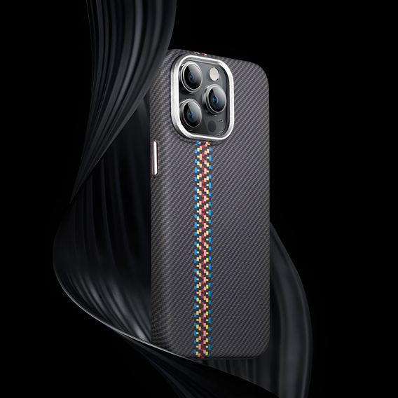 Pouzdro pro iPhone 14 Pro Max, Carbon Fiber MagSafe, černé