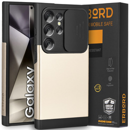 Pouzdro pro Samsung Galaxy S24 Ultra, ERBORD MagProtect Slide Camera, zlaté