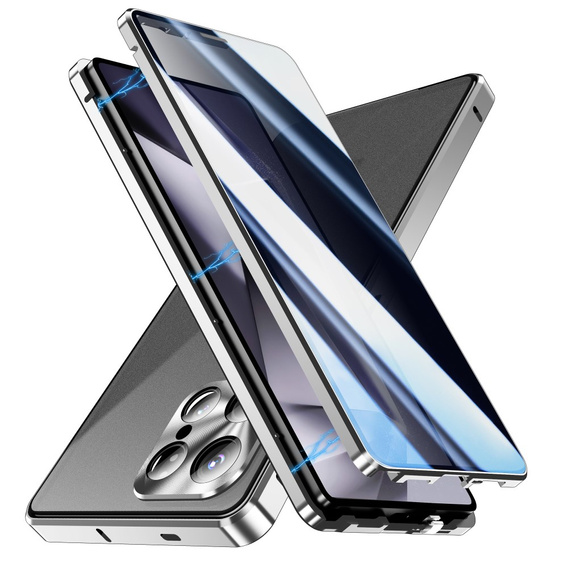 Pouzdro pro Samsung Galaxy S25 Ultra, Privacy Dual Glass, stříbrné