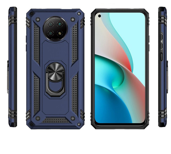 Pancéřové pouzdro pro Xiaomi Redmi Note 9T 5G, Nox Case Ring, modré