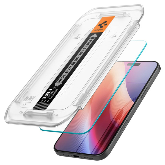 Spigen tvrzené sklo pro iPhone 17 / 17 Pro / 16 Pro, Glas.TR EZ Fit (2 ks)