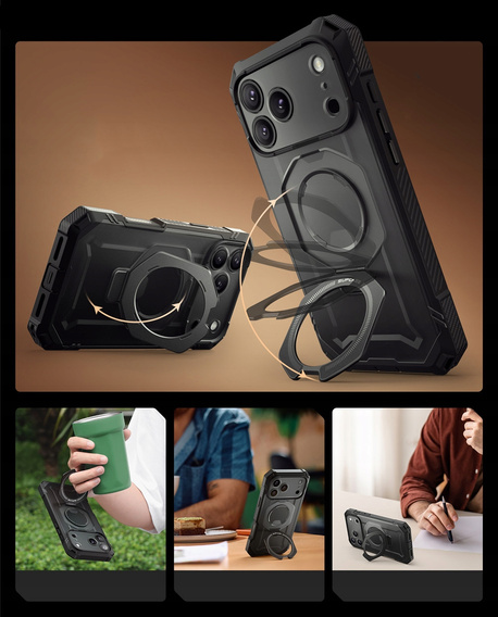 Pouzdro Supcase pro iPhone 17 Pro Max, Unicorn Beetle Grip Pro Mag, černé