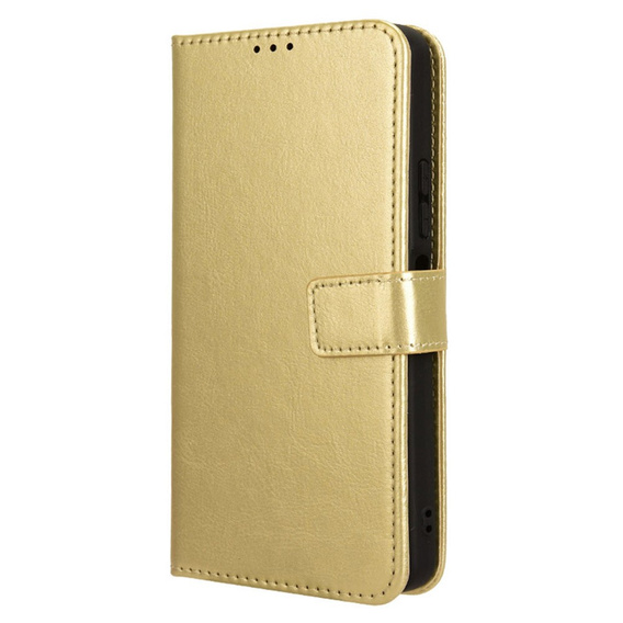 Klopové pouzdro pro Xiaomi Redmi A3, Crazy Horse Wallet, zlaté