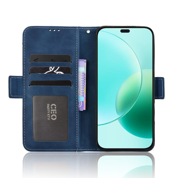 Klopové pouzdro pro Honor 400 Lite, Card Slot, námořnicky modré