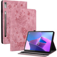 Pouzdro s klopou pro Lenovo Tab P12, flower, světle růžové