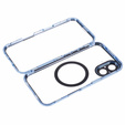 Magnetické pouzdro Dual Glass MagSafe pro iPhone 16, modré