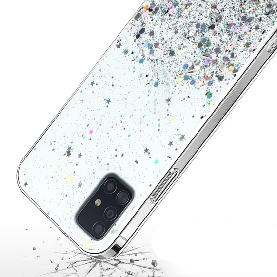 Pouzdro pro Samsung Galaxy A71 5G, Glittery, průhledné