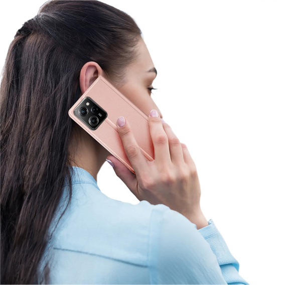 Pouzdro Dux Ducis pro Xiaomi Poco X5 Pro 5G, Skinpro, růžové rose gold