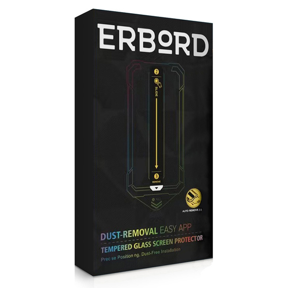 Tvrzené sklo ERBORD s aplikátorem pro iPhone 17 Pro