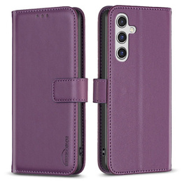 Klopové pouzdro pro Samsung Galaxy A35 5G, BINFEN Wallet, tmavě fialové