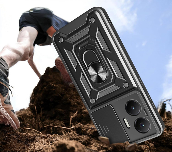 Pouzdro pro Xiaomi Poco F7, CamShield Slide, černé