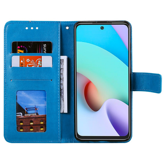 Klopové pouzdro pro Xiaomi Redmi 10, Mandala, modré