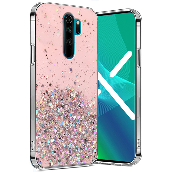 Pouzdro pro Xiaomi Redmi Note 8 Pro, Glittery, růžové