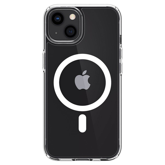 Pouzdro MagSafe Spigen pro iPhone 13 Mini, Ultra Hybrid, bílé + 9H tvrzené sklo