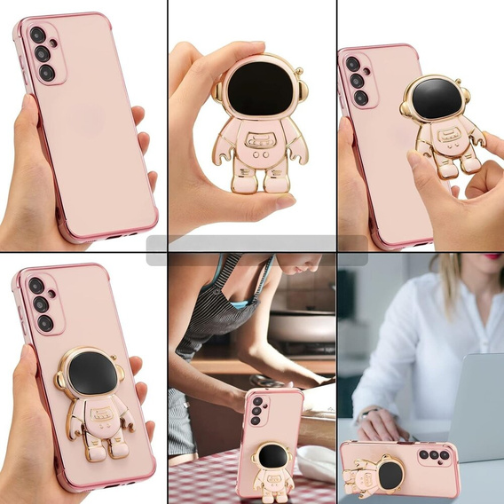 Pouzdro pro Samsung Galaxy M15 5G, Astronaut, růžové