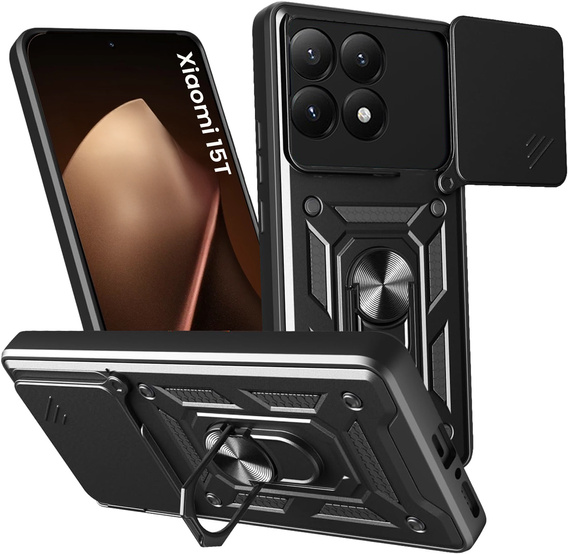Pancéřové pouzdro CamShield Slide s krytem fotoaparátu a kroužkem pro Xiaomi 15T