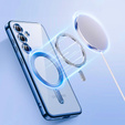 Pouzdro pro Samsung Galaxy A16, Electro MagSafe, modré + sklo na displej
