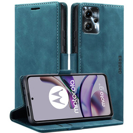 Pouzdro pro Motorola Moto G13/ G23 4G, ERBORD Vintage peněženka s klopou, modré