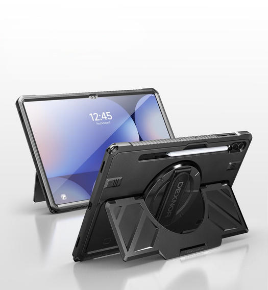 Pouzdro Dexnor 360° s páskem a držákem na stylus pro Samsung Galaxy Tab S10 Ultra / S9 Ultra / S8 Ultra