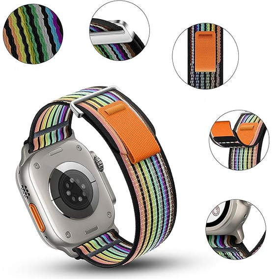 Nylonový řemínek pro Apple Watch 1/2/3/4/5/6/7/8/9/10/SE/Ultra/Ultra 2 42/44/45/49MM