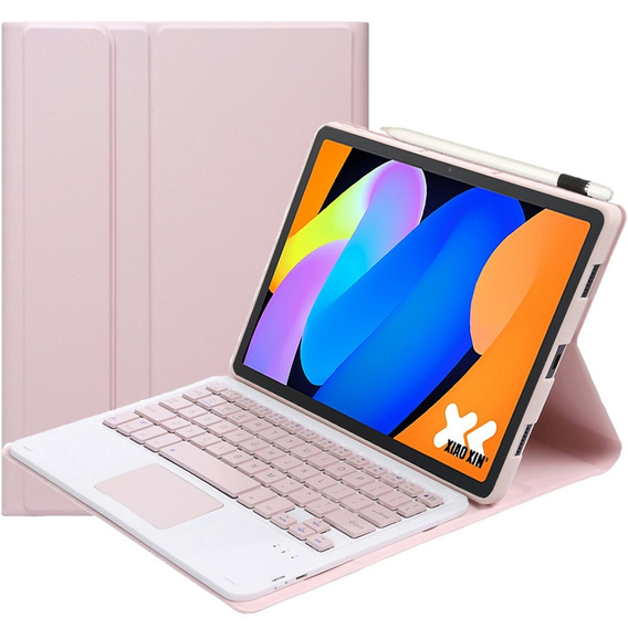 Pouzdro s dotykovou klávesnicí Bluetooth pro Lenovo Idea Tab 11" 2025 TB336FU TB336ZU, růžové