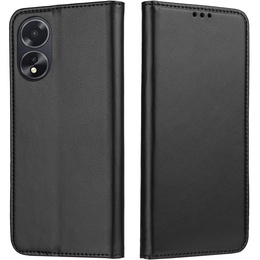 Klopové pouzdro pro Oppo A18 4G / A38 4G, Smart Magnetic, černé + 9H sklo