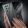 Pouzdro pro Samsung Galaxy S22 Ultra, Magnetic Dual Glass, zelené