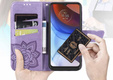 Klopové pouzdro pro Motorola Moto G85, Butterfly, fialové