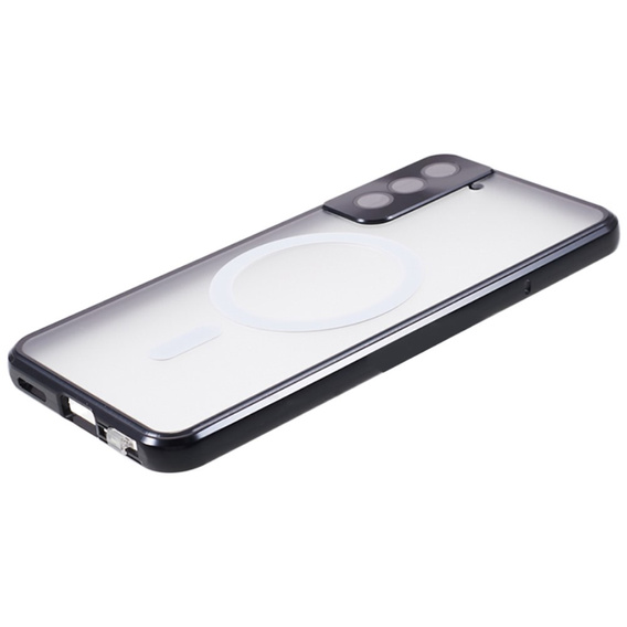Magnetické pouzdro Dual Glass MagSafe pro Samsung Galaxy S22, černé