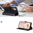 Pouzdro s klopou pro Samsung Galaxy S25 Ultra, Rhombus Crossbody Leather, černé