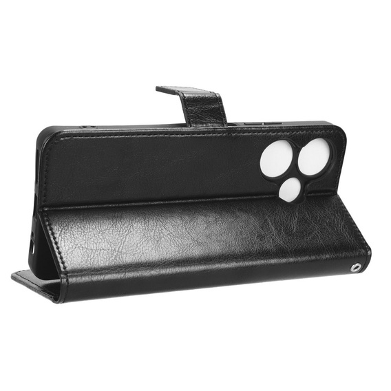 Klopové pouzdro pro Infinix Hot 30, Crazy Horse Wallet, černé