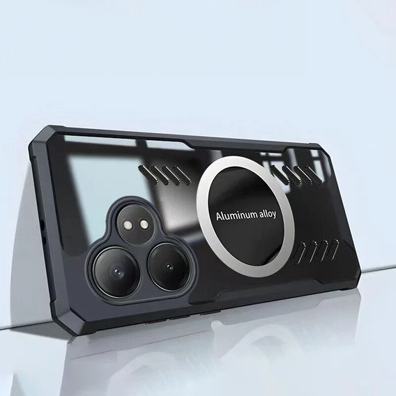 Pouzdro pro Realme GT 6 / 6T, s magnetickou fólií, transparentní / černé