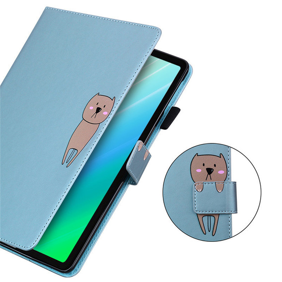 Pouzdro pro iPad 10.2" 2021/2020/2019 (9/8/7 gen.), s klopou, animal, modré