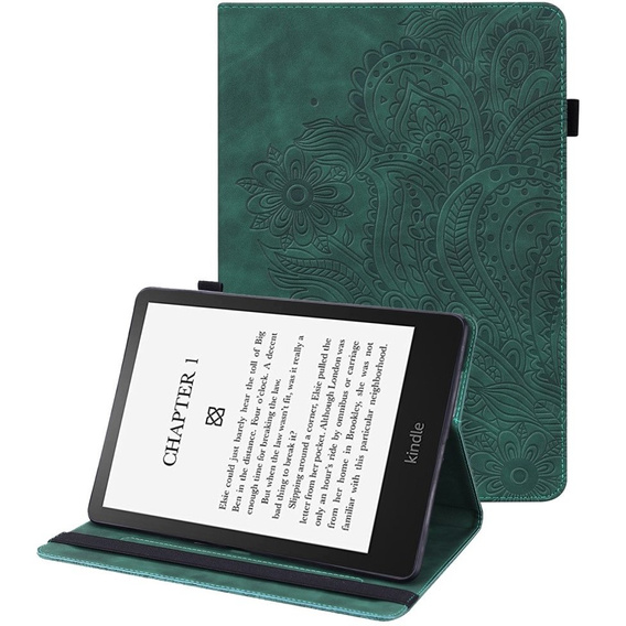 Pouzdro s klopou pro Amazon Kindle Paperwhite 5 (2021), flower, modré