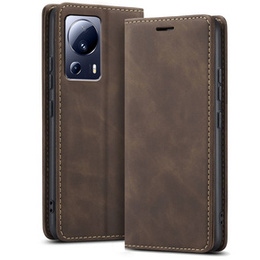 Pouzdro pro Xiaomi 13 lite, ERBORD Vintage peněženka s klopou, káva