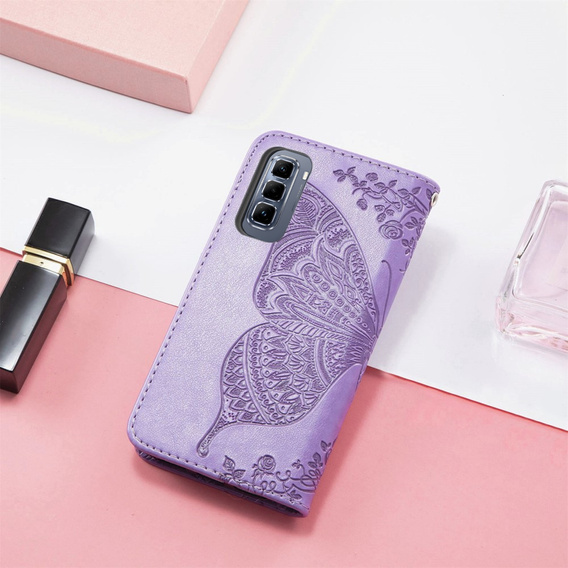 Klopové pouzdro pro Infinix Hot 50 Pro+ 4G, Butterfly, fialové
