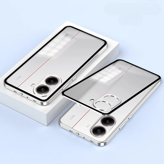 Pouzdro pro Xiaomi Poco X7 Pro 5G, Frame Case, stříbrné