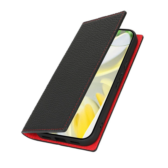 Klopové pouzdro pro Google Pixel 10 Pro XL, kůže Litchi Grain, černé