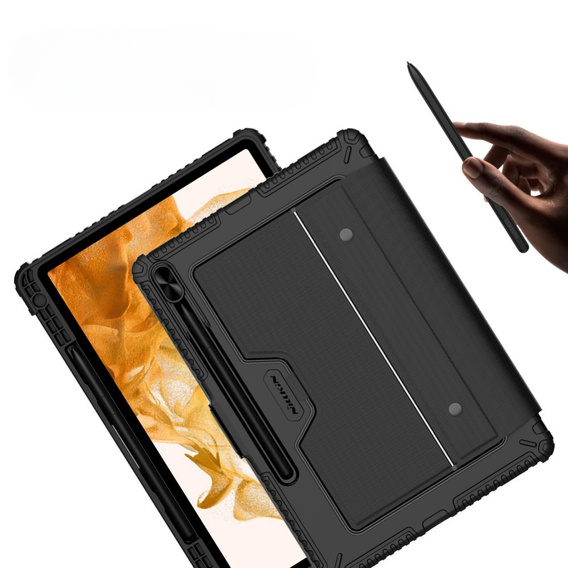 Pouzdro + klávesnice Galaxy Tab S8+ / Tab S7 +/ Tab S7 FE, NILLKIN Bumper Pen Slot, černé