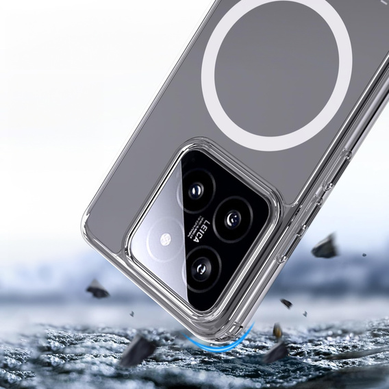 Pouzdro pro Xiaomi 14T Pro, Fusion Hybrid, pro MagSafe, průhledné