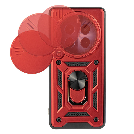 Pouzdro pro Realme 12 Pro 5G / 12 Pro+ 5G, CamShield Slide, červené