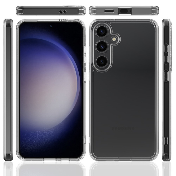 Pouzdro pro Samsung Galaxy S24+ Plus, Fusion Hybrid, s ochranou fotoaparátu, průhledné
