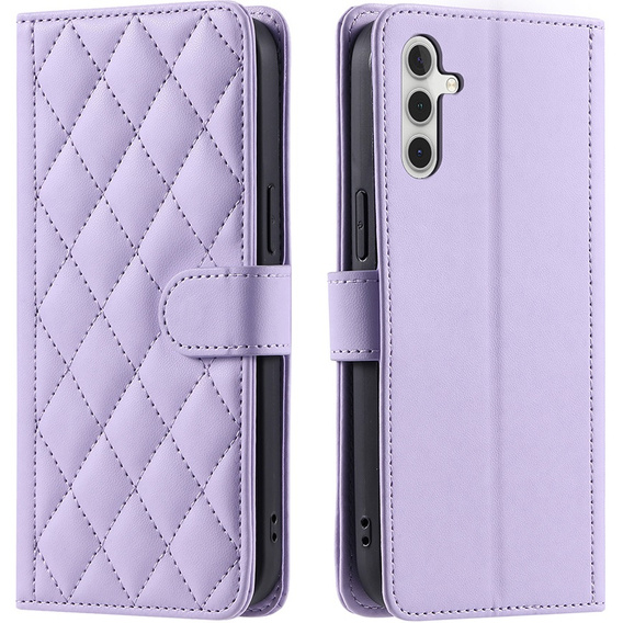 Pouzdro s klopou pro Samsung Galaxy A16, Rhombus Crossbody Leather, fialové