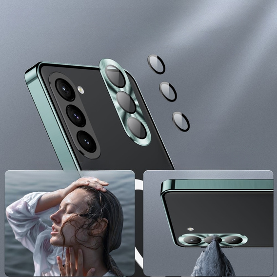 Ochranné pouzdro na fotoaparát pro Samsung Galaxy S23, CamShield MagSafe, transparentní / zelené