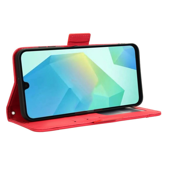 Klopové pouzdro pro Samsung Galaxy A16, Card Slot, červené