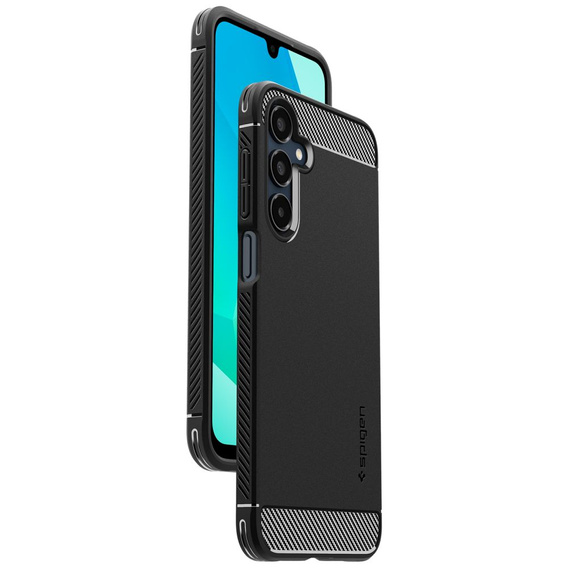 Pouzdro Spigen pro Samsung Galaxy A16 4G/ 5G, Rugged Armor MagSafe, černé + tvrzené sklo 9H