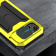 Pouzdro pro iPhone 15, R-JUST CamShield Slide, pancéřované, žluté / černé