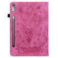 Pouzdro s klopou pro Lenovo Tab P12, flower, růžové