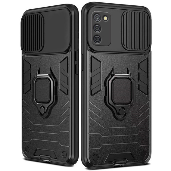 Pouzdro pro Samsung Galaxy A03s, KickStand Camera Lens, modré